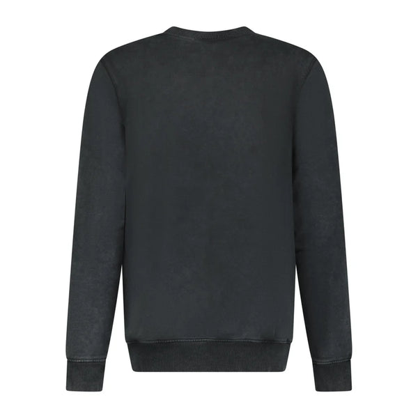 Casablanca 'Ange De Jour' Sweatshirt Faded Black, features colorful terry embroidery logo on the chest, crew neck, and ribbed trim in a vintage-washed cotton finish.