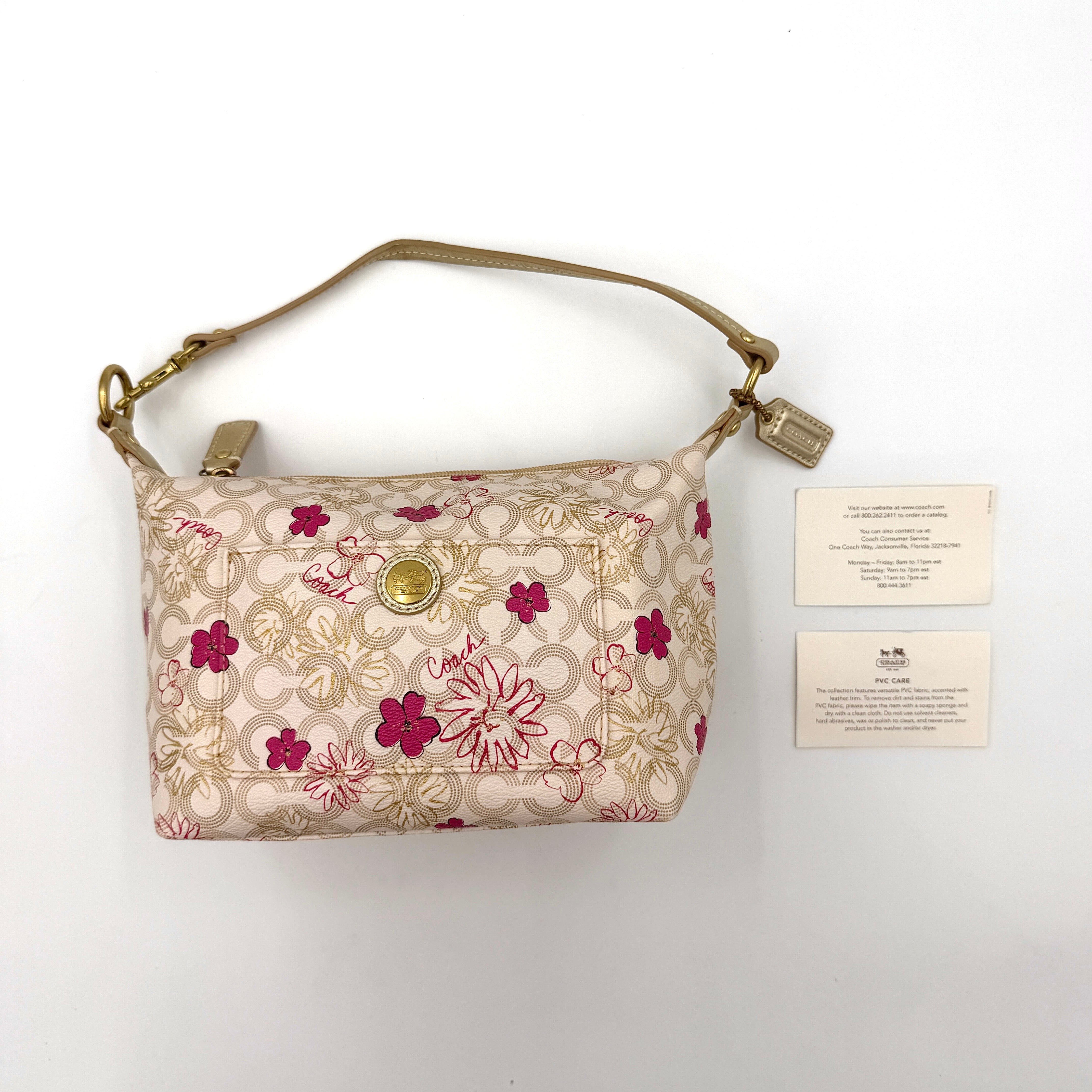 Coach Y2K Soho Shoulder Bag in grey and black with a distinctive pattern and shoulder strap, showcasing modern elegance.