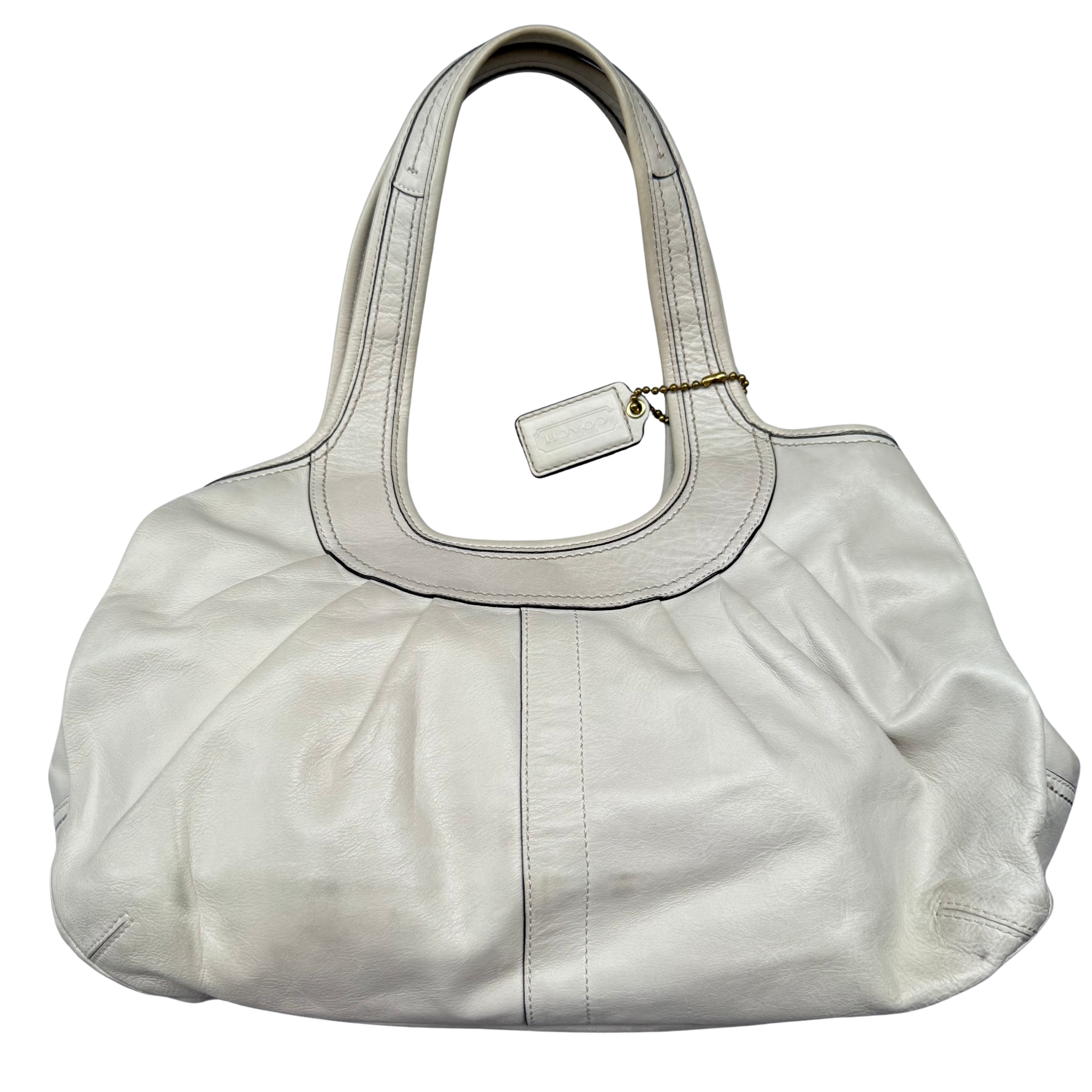 Coach Ergo Kisslock Shoulder Bag White