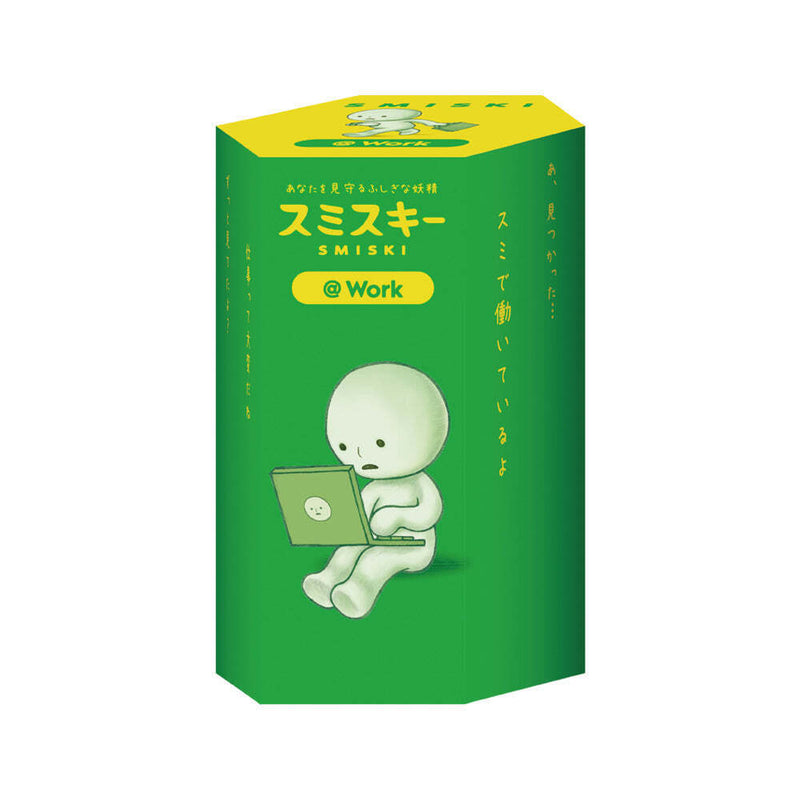 Smiski collectible figure, glow-in-the-dark mini character in quirky poses, perfect for shelves and desks.